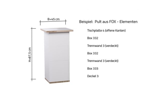FOX Regal-System: faltbar klappbar Wellpappe: leicht, platzsparend, schnell aufbauen und abbauen, Magnetverschluss