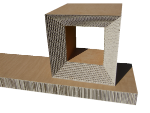 Cardboard shelf Edge comparison: slanted / straight