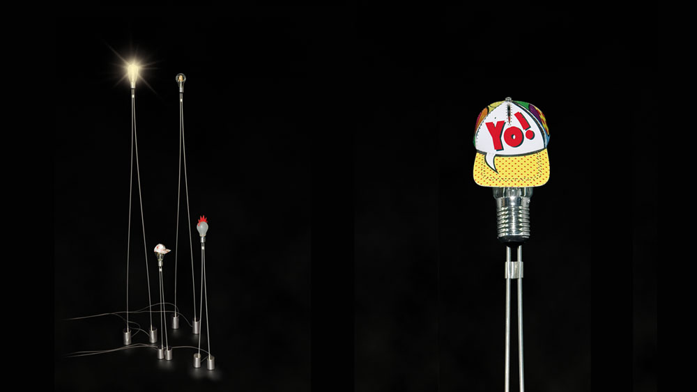 Yo! lamp Design Stehleuchte Glühbirne auf Beinen